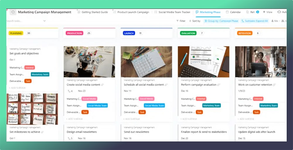 Managing Marketing Campaigns with ClickUp in 2025