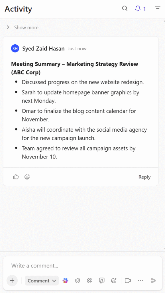 Meeting Notes