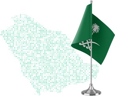 Saudi Flag Map