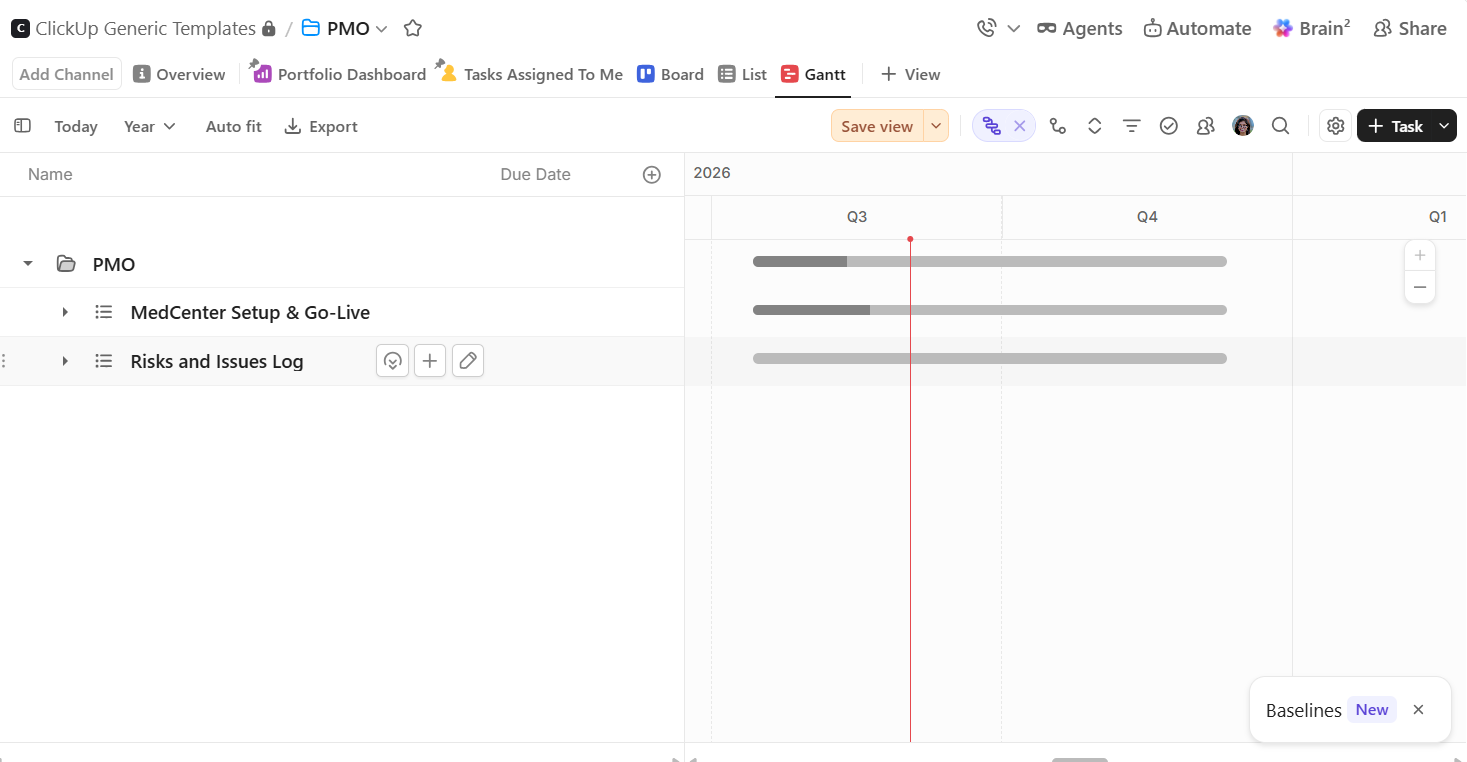 gantt view