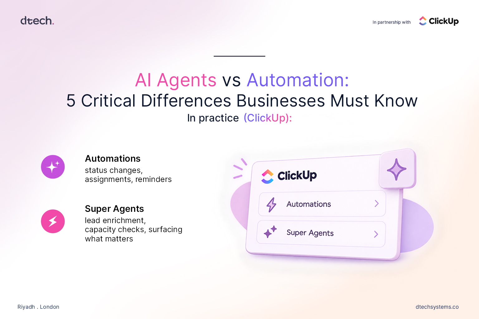 AI agents vs automation comparison diagram