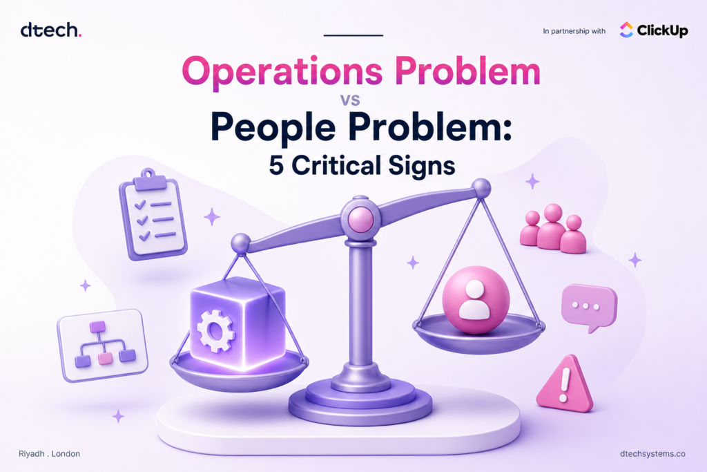 Operations problem vs people problem diagram