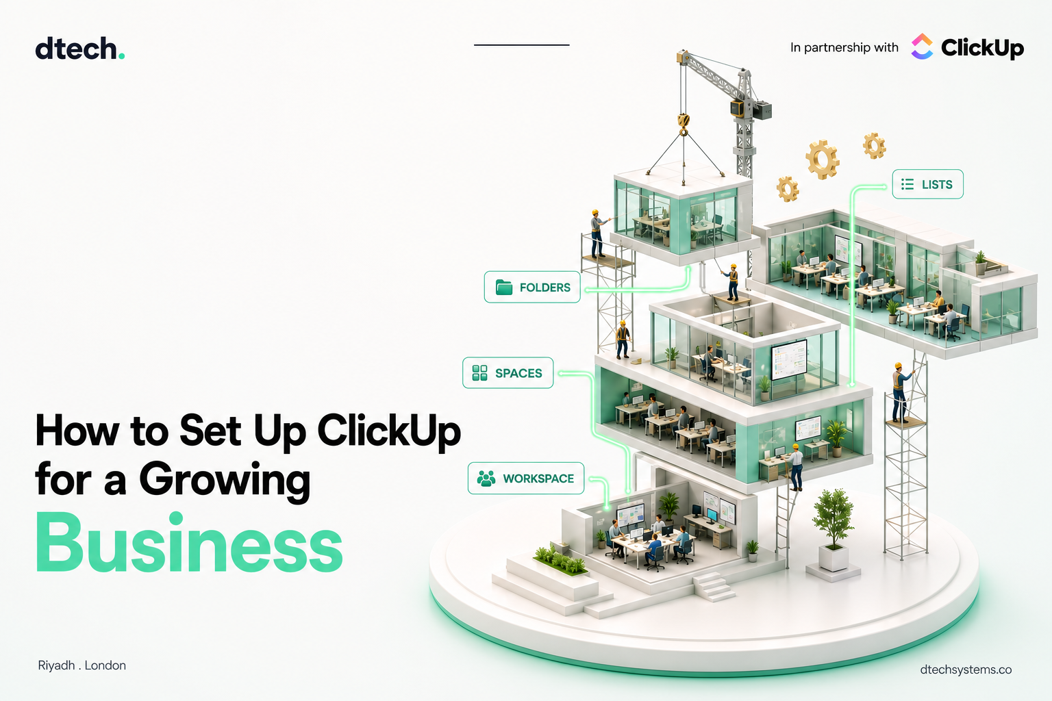 Set up ClickUp for a growing business diagram