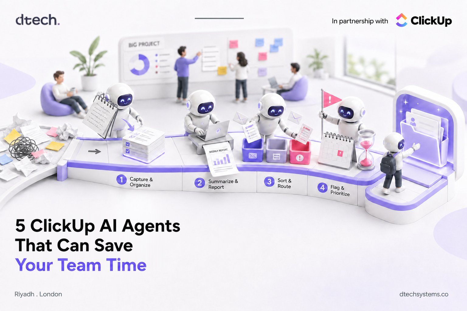ClickUp AI agents saving a team time on repetitive work