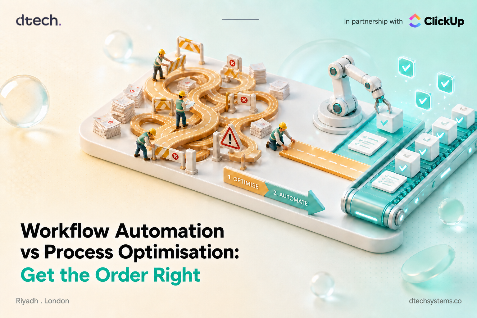 Workflow automation vs process optimisation diagram